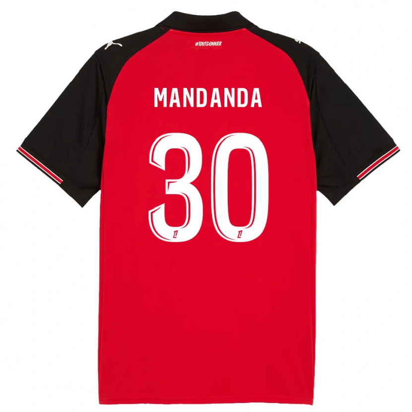 Danxen Mujer Camiseta Steve Mandanda #30 Rojo Negro 1ª Equipación 2025/26 La Camisa México