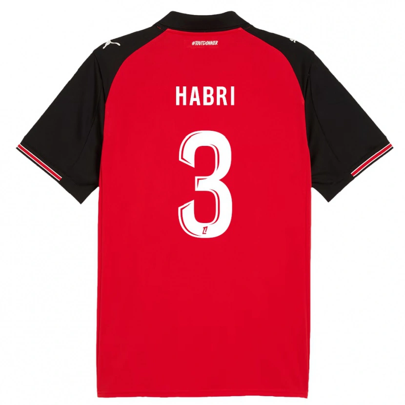 Danxen Mujer Camiseta Issa Habri #3 Rojo Negro 1ª Equipación 2025/26 La Camisa México