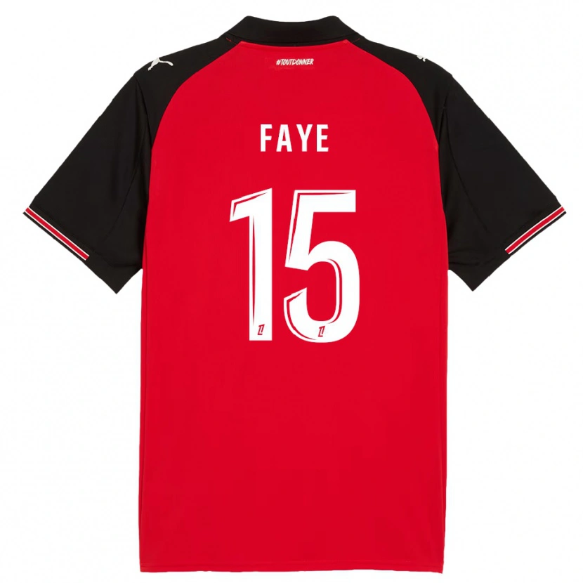 Danxen Mujer Camiseta Mikayil Faye #15 Rojo Negro 1ª Equipación 2025/26 La Camisa México