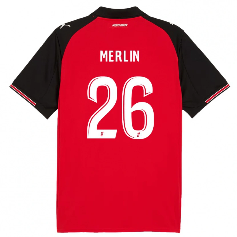 Danxen Mujer Camiseta Quentin Merlin #26 Rojo Negro 1ª Equipación 2025/26 La Camisa México