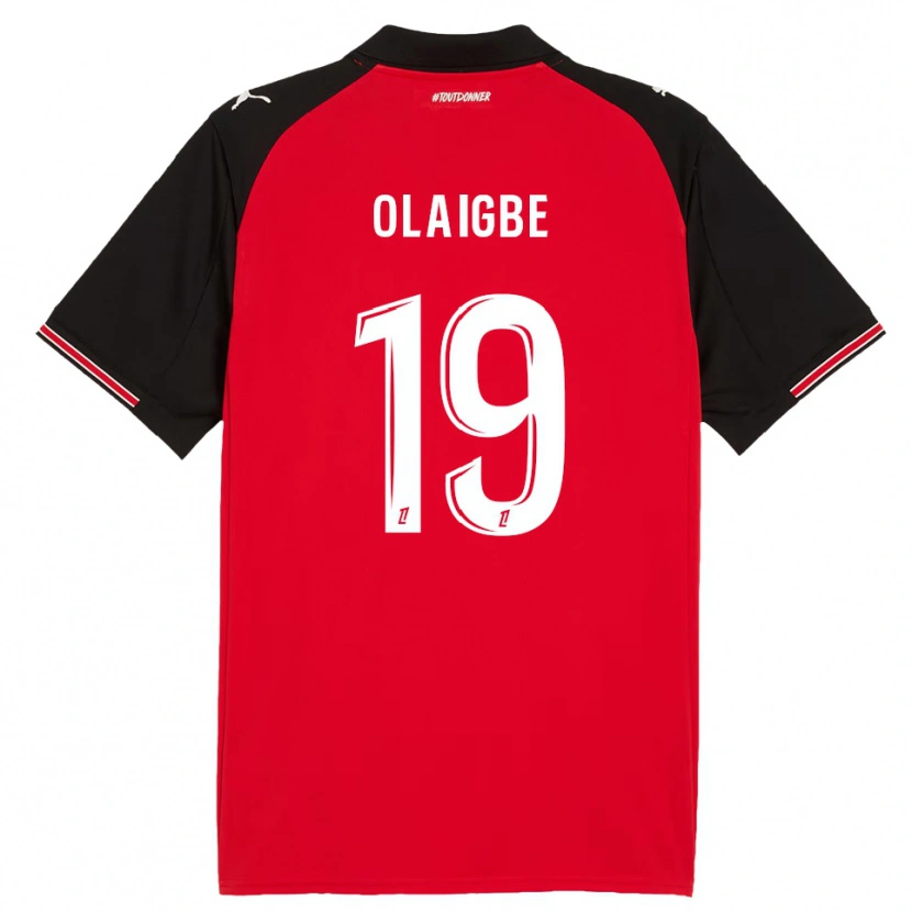 Danxen Mujer Camiseta Kazeem Olaigbe #19 Rojo Negro 1ª Equipación 2025/26 La Camisa México