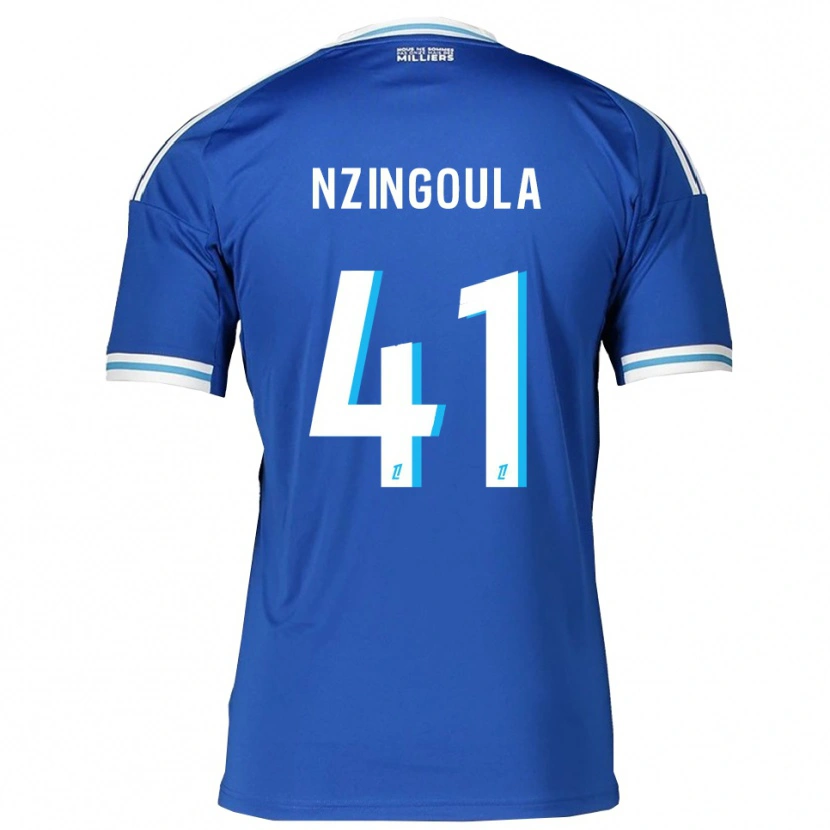 Danxen Mujer Camiseta Rabby Nzingoula #41 Azul Blanco 1ª Equipación 2025/26 La Camisa México