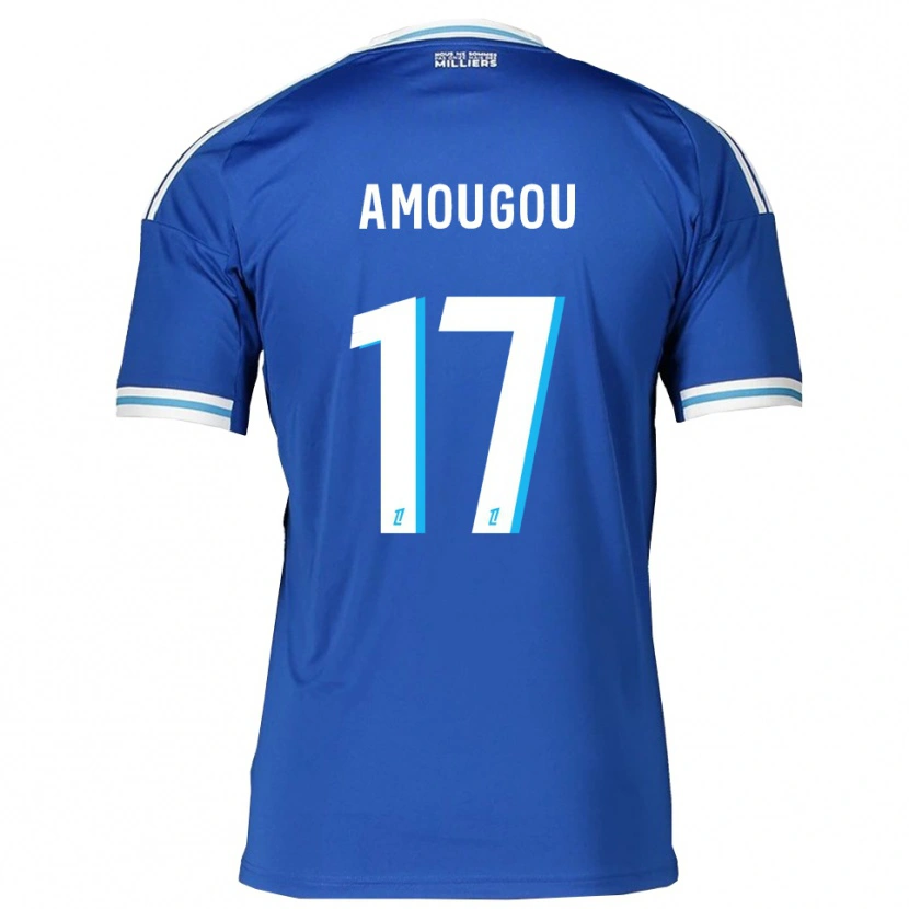 Danxen Mujer Camiseta Mathis Amougou #17 Azul Blanco 1ª Equipación 2025/26 La Camisa México