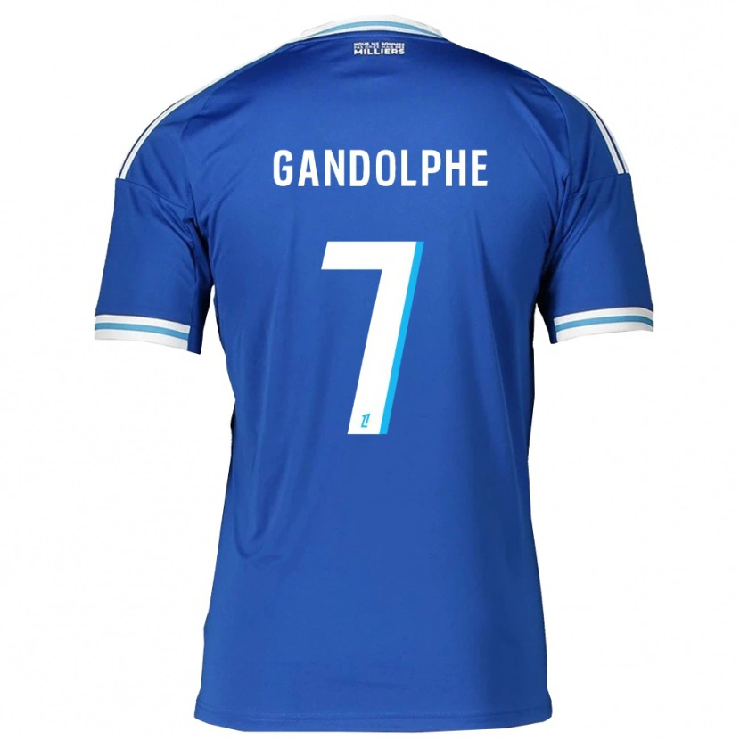 Danxen Mujer Camiseta Adrien Gandolphe #7 Azul Blanco 1ª Equipación 2025/26 La Camisa México