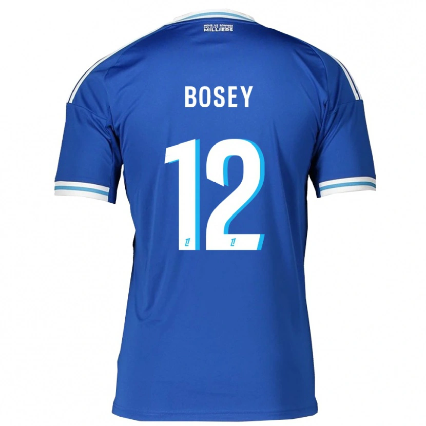 Danxen Mujer Camiseta Jean-Baptiste Bosey #12 Azul Blanco 1ª Equipación 2025/26 La Camisa México