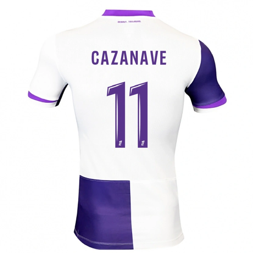 Danxen Mujer Camiseta Julie Cazanave #11 Morado Blanco 1ª Equipación 2025/26 La Camisa México