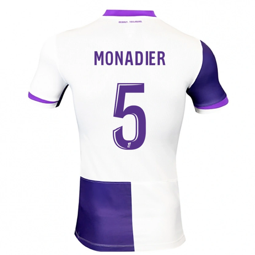 Danxen Mujer Camiseta Pauline Monadier #5 Morado Blanco 1ª Equipación 2025/26 La Camisa México