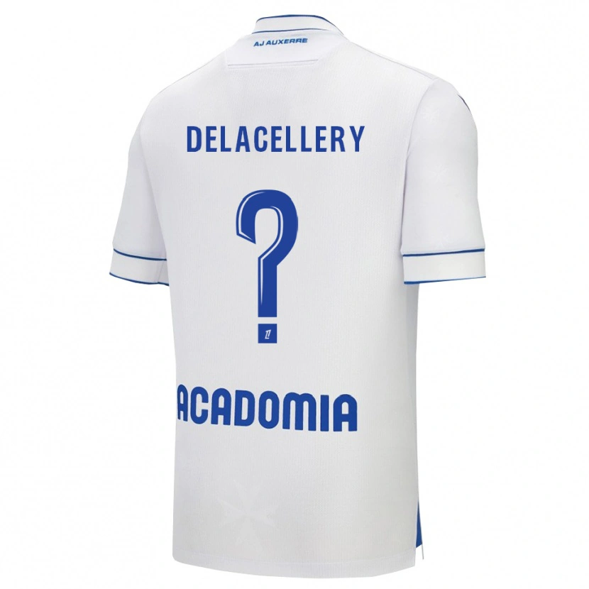 Danxen Mujer Camiseta Coralie Delacellery #0 Blanco Azul 1ª Equipación 2025/26 La Camisa México