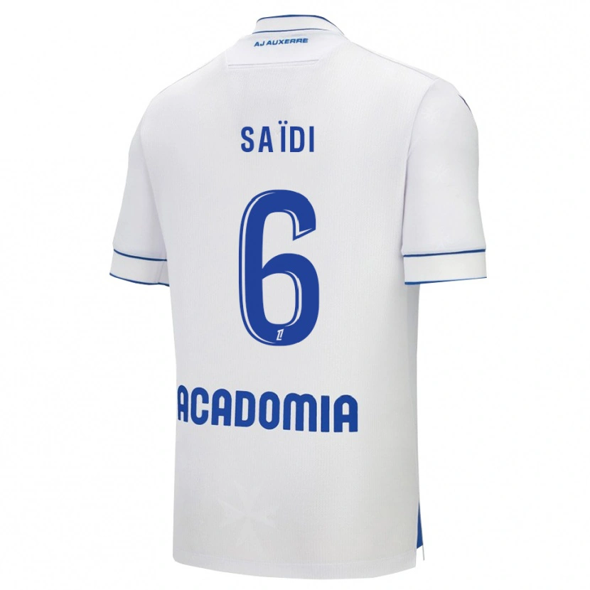 Danxen Mujer Camiseta Elyes Saïdi #6 Blanco Azul 1ª Equipación 2025/26 La Camisa México