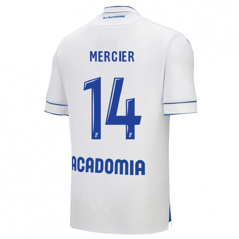 Danxen Mujer Camiseta Nicolas Mercier #14 Blanco Azul 1ª Equipación 2025/26 La Camisa México