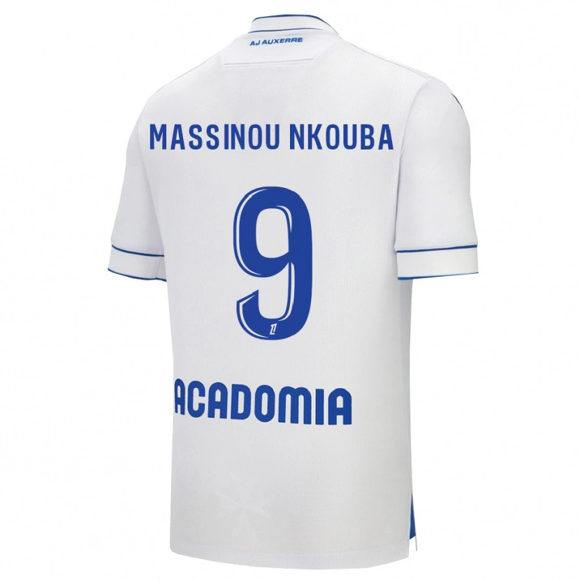 Danxen Mujer Camiseta Pierre Massinou Nkouba #9 Blanco Azul 1ª Equipación 2025/26 La Camisa México