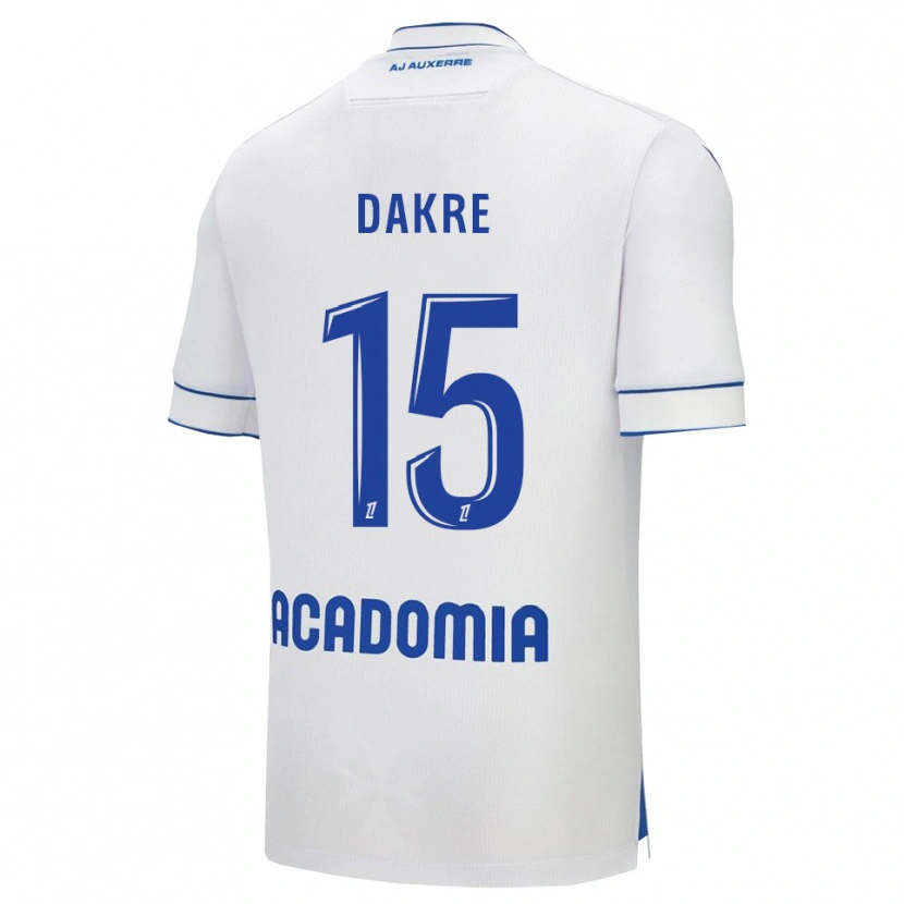 Danxen Mujer Camiseta Valentin Dakre #15 Blanco Azul 1ª Equipación 2025/26 La Camisa México