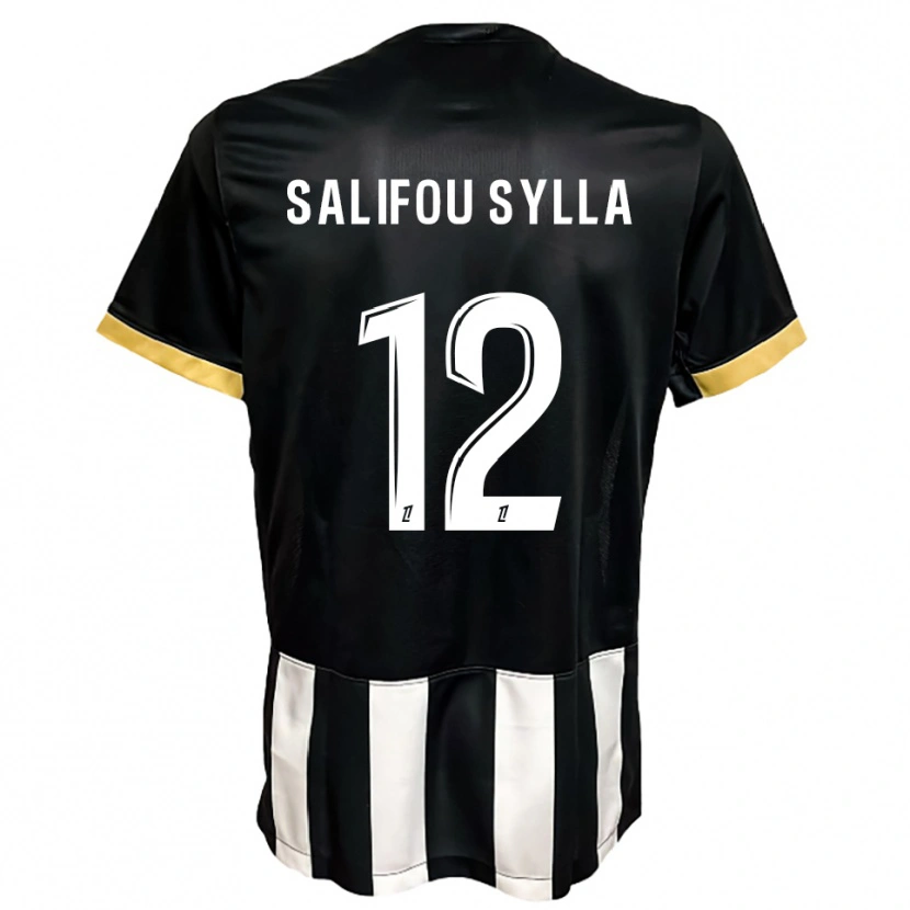 Danxen Mujer Camiseta Salifou Sylla #12 Negro Blanco 1ª Equipación 2025/26 La Camisa México