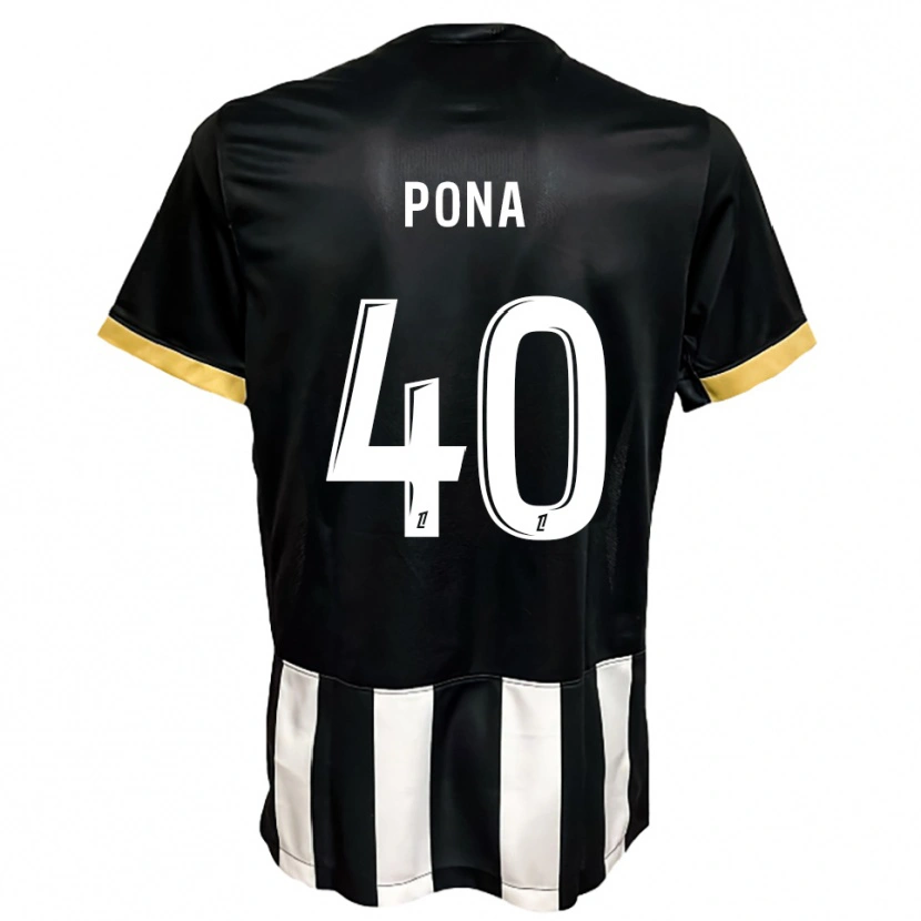 Danxen Mujer Camiseta Oumar Pona #40 Negro Blanco 1ª Equipación 2025/26 La Camisa México