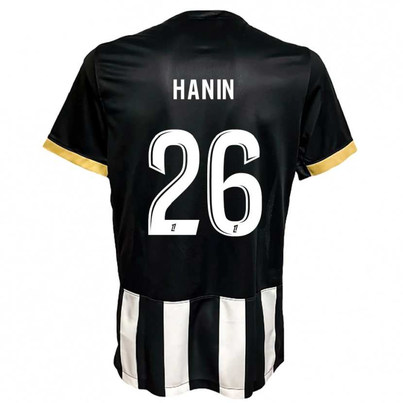 Danxen Mujer Camiseta Florent Hanin #26 Negro Blanco 1ª Equipación 2025/26 La Camisa México