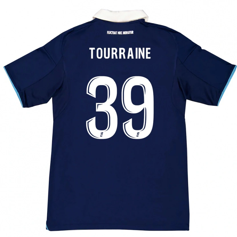 Danxen Mujer Camiseta Mathys Tourraine #39 Azul Oscuro Blanco 1ª Equipación 2025/26 La Camisa México