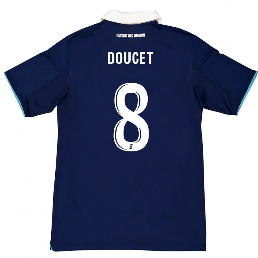 Danxen Mujer Camiseta Lohann Doucet #8 Azul Oscuro Blanco 1ª Equipación 2025/26 La Camisa México