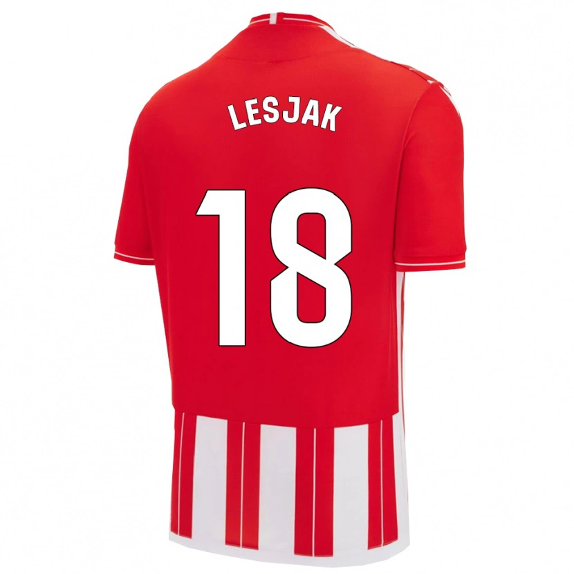 Danxen Mujer Camiseta Viktor Lesjak #18 Rojo Blanco 1ª Equipación 2025/26 La Camisa México