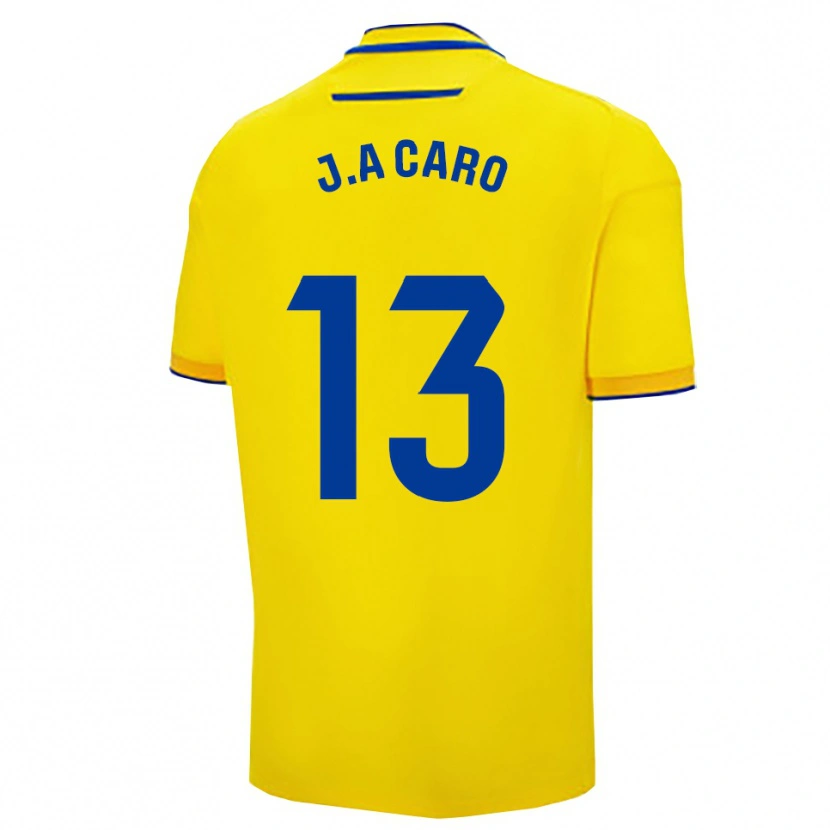 Danxen Mujer Camiseta José Antonio Caro #13 Amarillo Marino 1ª Equipación 2025/26 La Camisa México