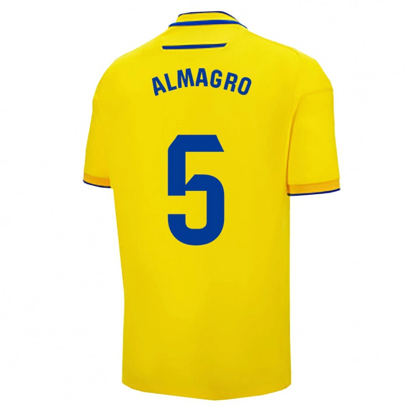Danxen Mujer Camiseta Samu Almagro #5 Amarillo Marino 1ª Equipación 2025/26 La Camisa México