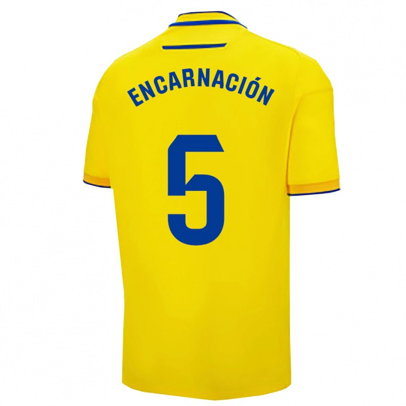 Danxen Mujer Camiseta Encarnación Picardo Amaya #5 Amarillo Marino 1ª Equipación 2025/26 La Camisa México