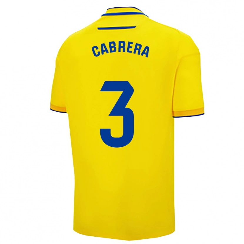 Danxen Mujer Camiseta Julio Cabrera #3 Amarillo Marino 1ª Equipación 2025/26 La Camisa México