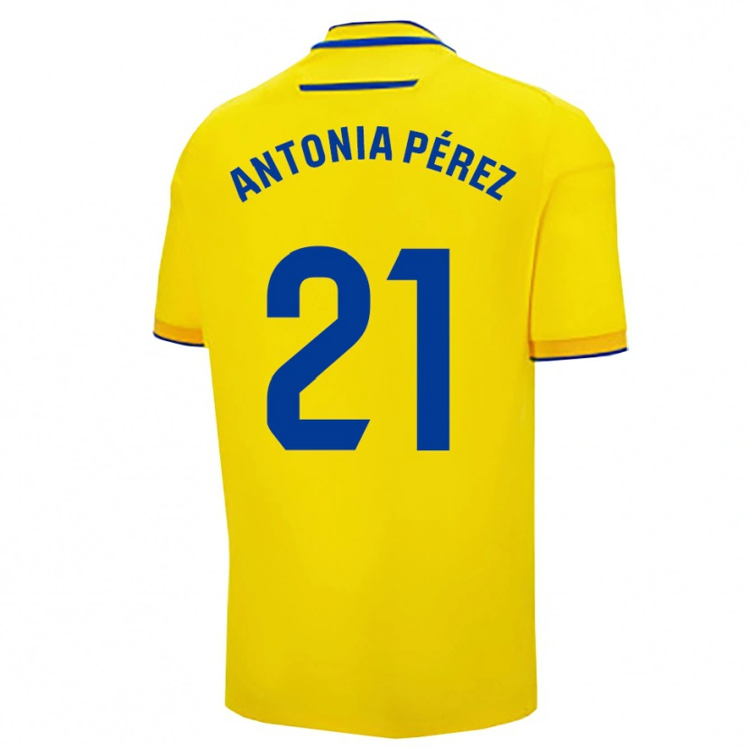 Danxen Mujer Camiseta Antonia Pérez Lopez #21 Amarillo Marino 1ª Equipación 2025/26 La Camisa México