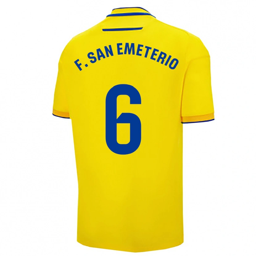 Danxen Mujer Camiseta Fede San Emeterio #6 Amarillo Marino 1ª Equipación 2025/26 La Camisa México