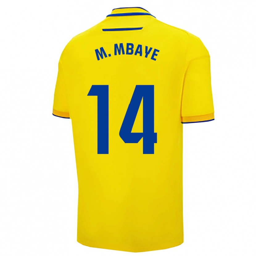 Danxen Mujer Camiseta Momo Mbaye #14 Amarillo Marino 1ª Equipación 2025/26 La Camisa México