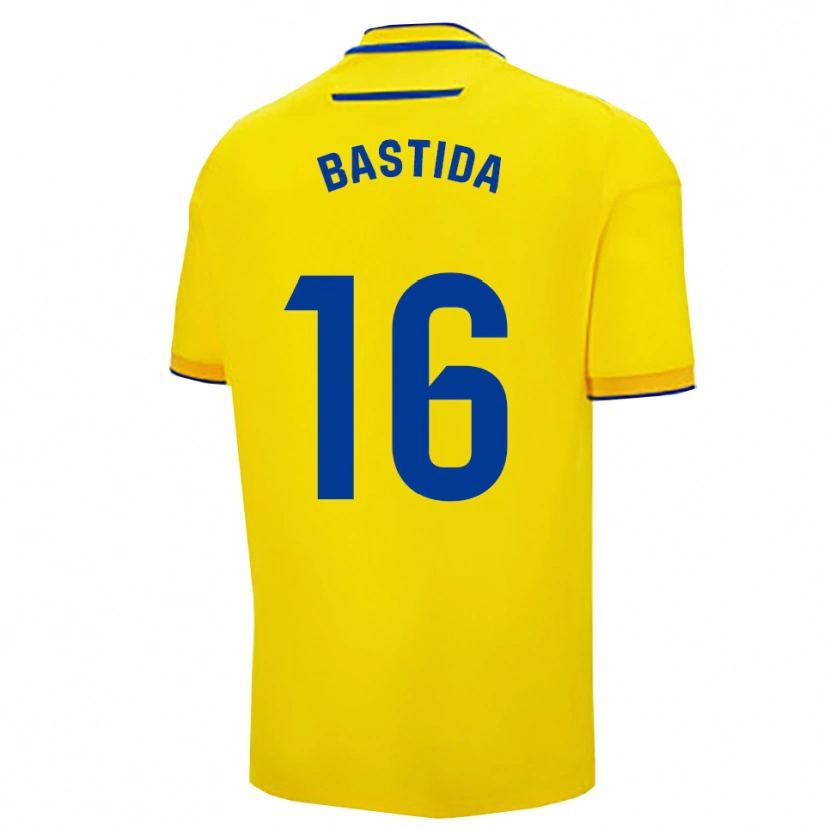 Danxen Mujer Camiseta Álvaro Bastida #16 Amarillo Marino 1ª Equipación 2025/26 La Camisa México