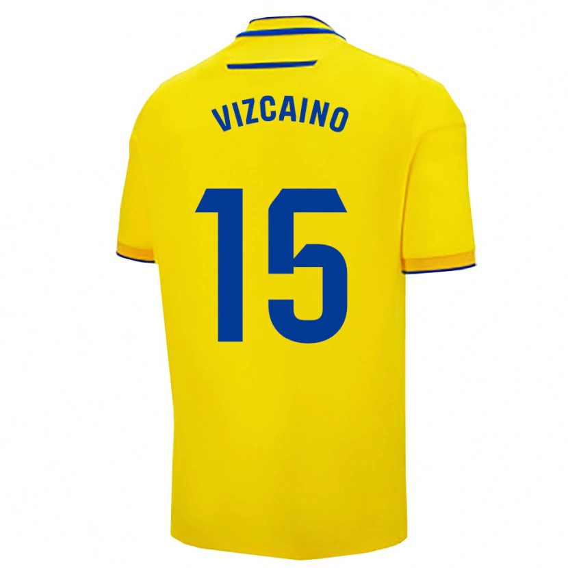 Danxen Mujer Camiseta Nacho Vizcaíno #15 Amarillo Marino 1ª Equipación 2025/26 La Camisa México