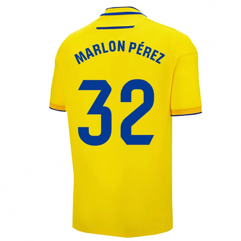 Danxen Mujer Camiseta Marlon Pérez #32 Amarillo Marino 1ª Equipación 2025/26 La Camisa México