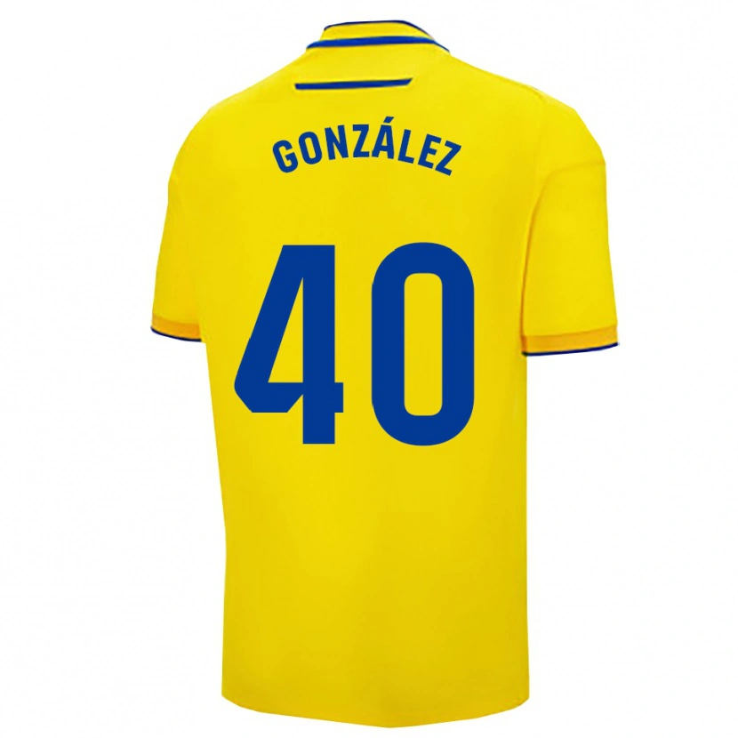 Danxen Mujer Camiseta José González #40 Amarillo Marino 1ª Equipación 2025/26 La Camisa México