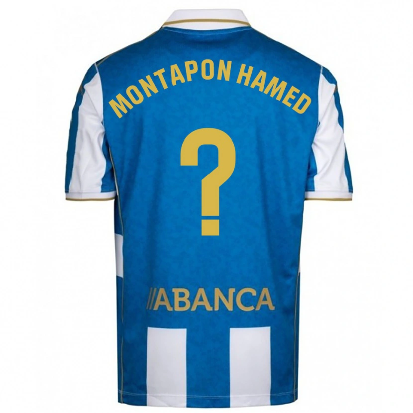 Danxen Mujer Camiseta Fadil Montapon Hamed #0 Blanco Azul 1ª Equipación 2025/26 La Camisa México