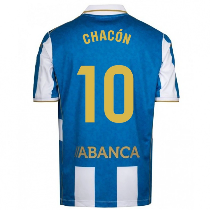 Danxen Mujer Camiseta Luis Chacón #10 Blanco Azul 1ª Equipación 2025/26 La Camisa México