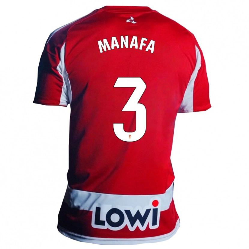 Danxen Mujer Camiseta Wilson Manafa #3 Rojo Blanco 1ª Equipación 2025/26 La Camisa México
