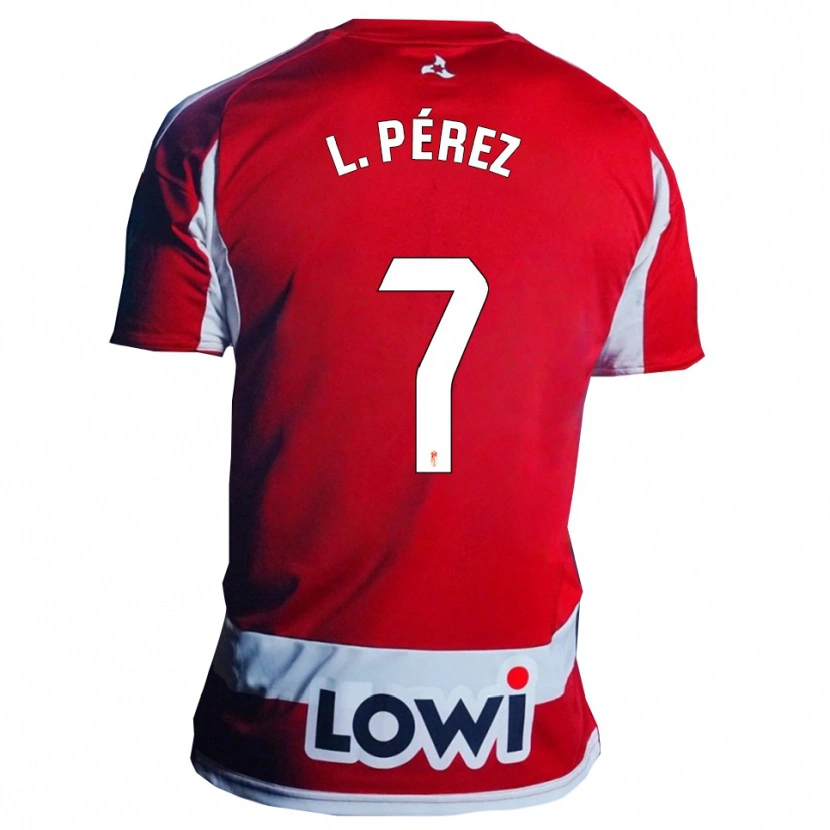 Danxen Mujer Camiseta Laura Pérez Martín #7 Rojo Blanco 1ª Equipación 2025/26 La Camisa México