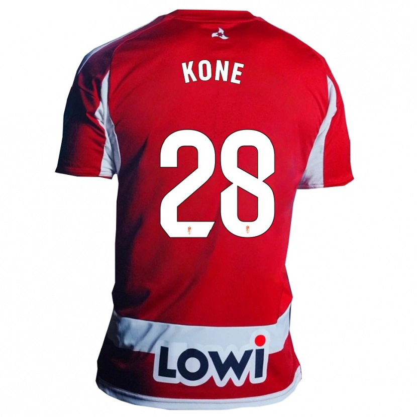 Danxen Mujer Camiseta Abdoulaye Kone #28 Rojo Blanco 1ª Equipación 2025/26 La Camisa México
