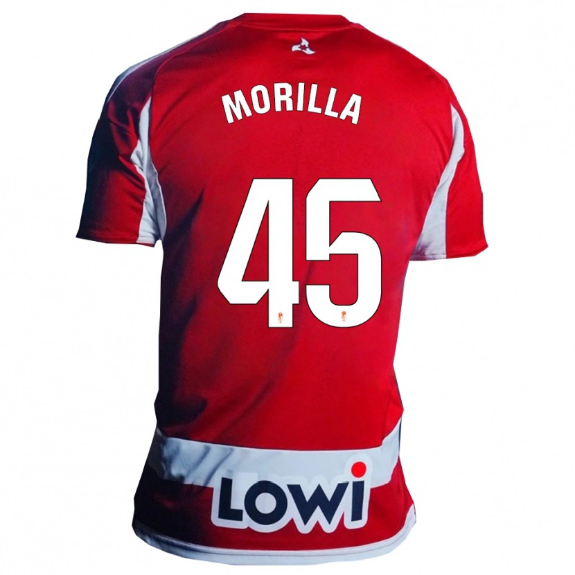 Danxen Mujer Camiseta David Morilla #45 Rojo Blanco 1ª Equipación 2025/26 La Camisa México