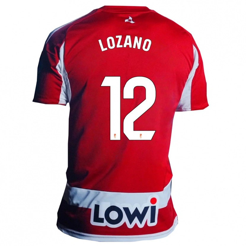 Danxen Mujer Camiseta Hugo Lozano #12 Rojo Blanco 1ª Equipación 2025/26 La Camisa México