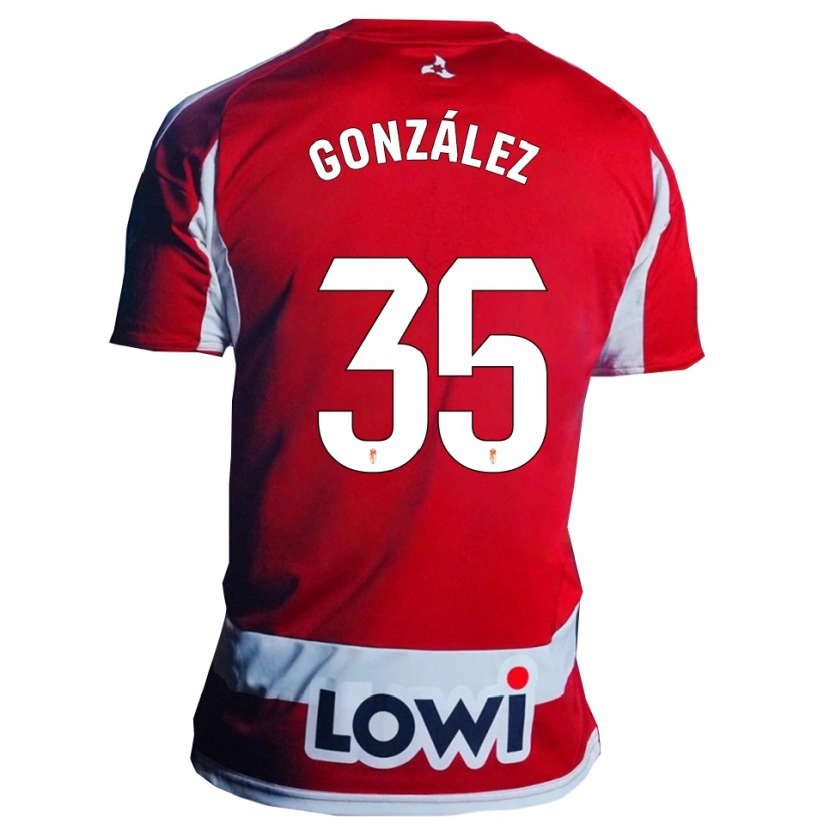 Danxen Mujer Camiseta Isra González #35 Rojo Blanco 1ª Equipación 2025/26 La Camisa México