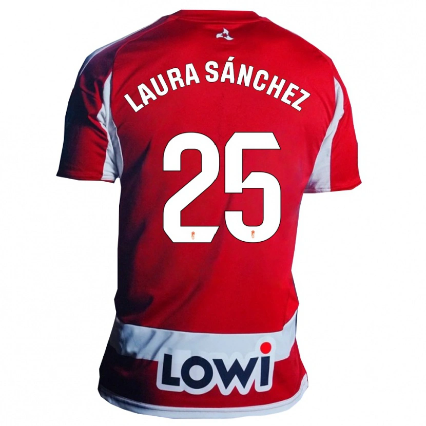 Danxen Mujer Camiseta Laura Sánchez Comuñas #25 Rojo Blanco 1ª Equipación 2025/26 La Camisa México