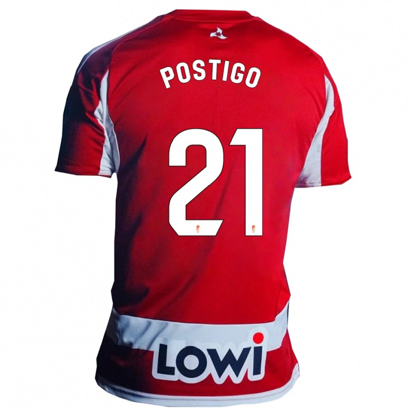 Danxen Mujer Camiseta Cristina Postigo Martín #21 Rojo Blanco 1ª Equipación 2025/26 La Camisa México