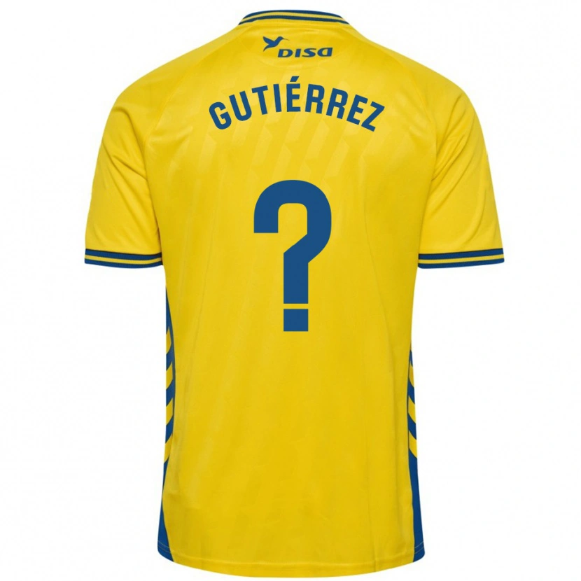 Danxen Mujer Camiseta Marco Gutiérrez #0 Amarillo Azul 1ª Equipación 2025/26 La Camisa México