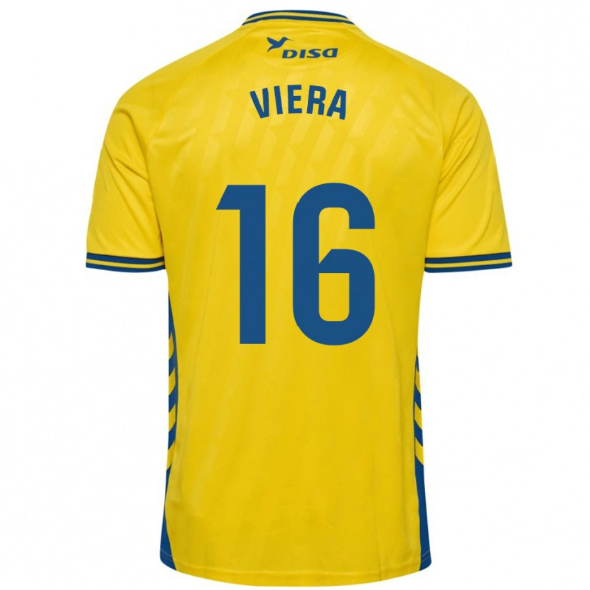 Danxen Mujer Camiseta Sergio Viera #16 Amarillo Azul 1ª Equipación 2025/26 La Camisa México