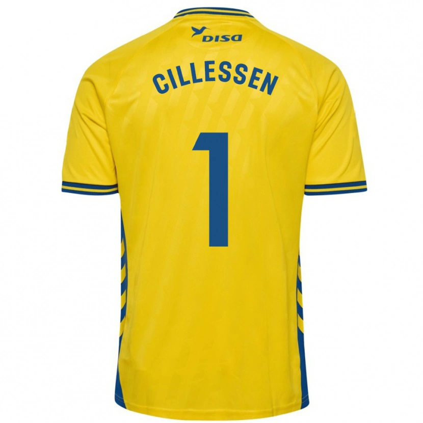Danxen Mujer Camiseta Jasper Cillessen #1 Amarillo Azul 1ª Equipación 2025/26 La Camisa México