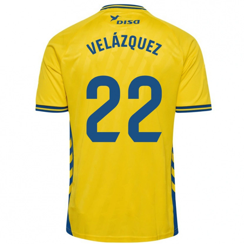 Danxen Mujer Camiseta Brian Velázquez #22 Amarillo Azul 1ª Equipación 2025/26 La Camisa México