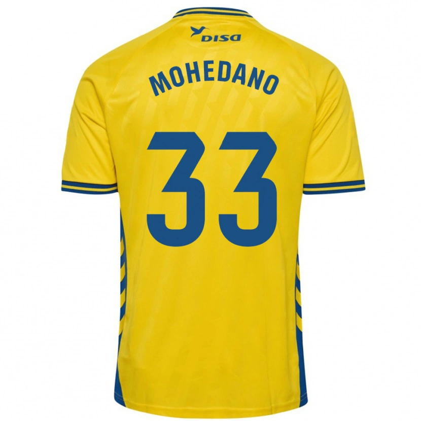Danxen Mujer Camiseta Eduard Mohedano #33 Amarillo Azul 1ª Equipación 2025/26 La Camisa México
