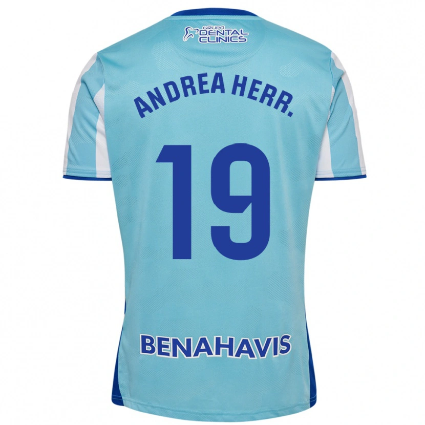 Danxen Mujer Camiseta Andrea Herrero Valiente #19 Celeste Blanco 1ª Equipación 2025/26 La Camisa México