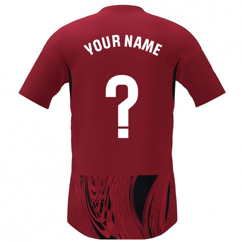 Danxen Mujer Camiseta Su Nombre #0 Rojo Negro 1ª Equipación 2025/26 La Camisa México